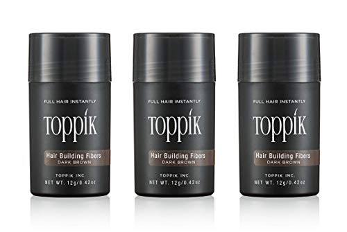 Preisvergleich Produktbild TOPPIK 12 g. Haarverdichter - Streuhaar Haarverdichtung mit Schütthaar 3er Set (dunkelbraun)