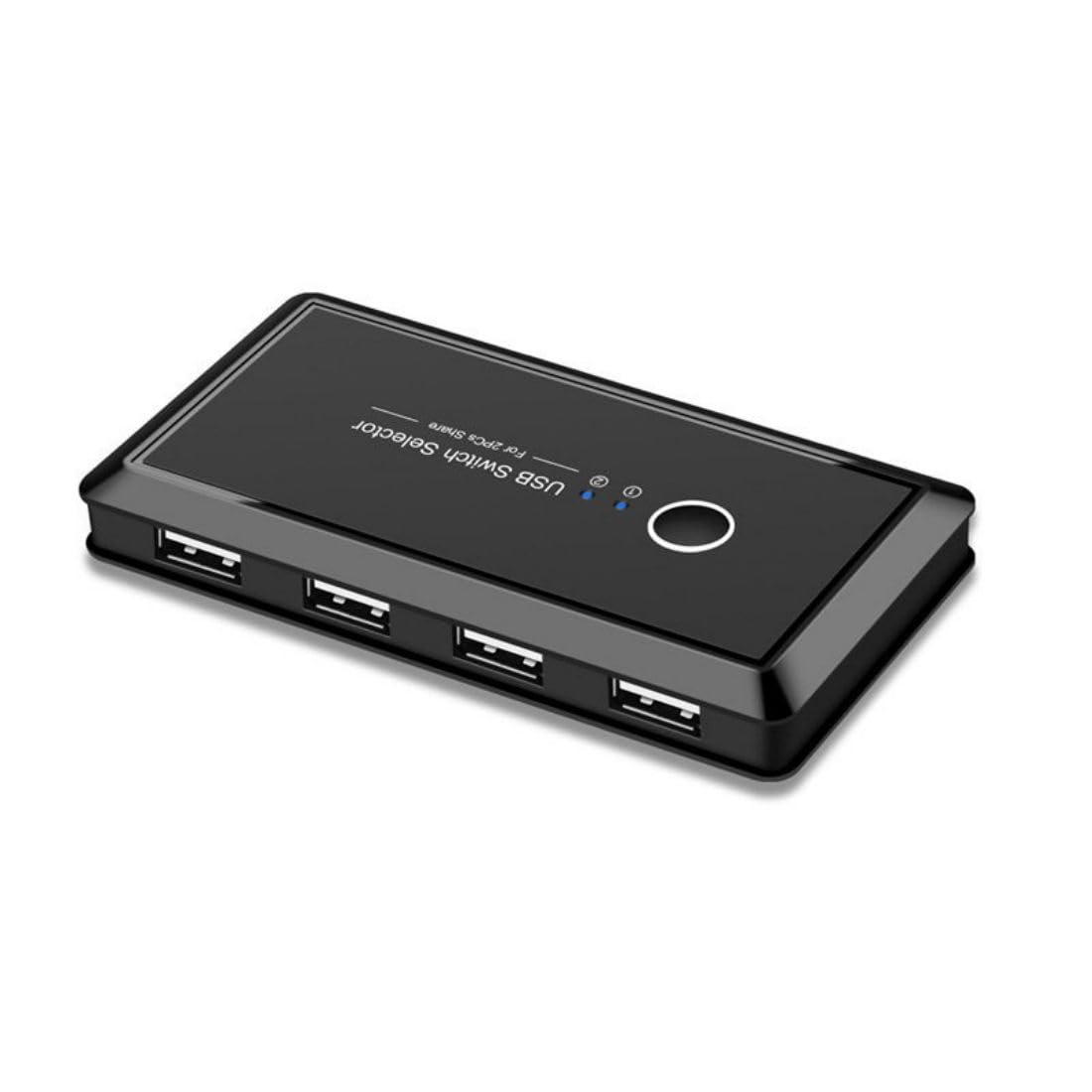 Chenyang USB 2.0 KVM Sharing Switch Selector 2 Computer condividono 4 Dispositivi USB per Tastiera, Mouse, Scanner, Stampante