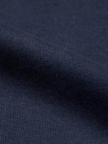 Image of The Souled Store Garfield: Cool Kitty Men and Boys Long Sleeves Round Neck Navy Blue Embroidered Casual Lightweight Drop Shoulder Streetwear Trendy Oversized Full Sleeve T-Shirts