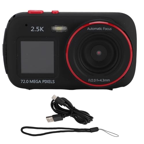 Cámara digital compacta doble pantalla 72MP 2.5K 16X zoom miniatura 1