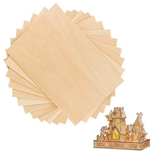 Pannelli Di Legno Balsa Per Fai Da Te - Set Da 12 Pezzi 20x10x0.15 Cm - Compensato Liscio Per Modellismo E Artigianato