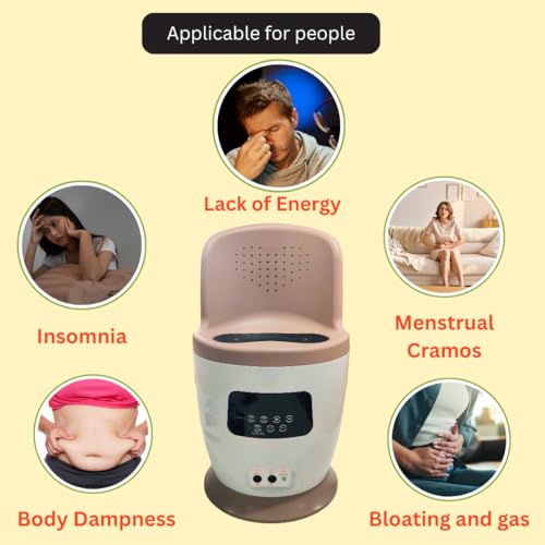 Image of Tattum Heating Seating Therapy Machine For Men Women | Electric Herbal Steam Seat for Pain Relief, Detox, Period Cramp Relief & Pelvic Wellness | Moxibustion, light wave, pulse