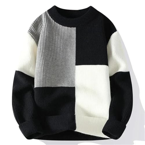 Men's Couple Style Round Neck Loose Knit Pullover Casual Long Sleeve Soft Warm Slim Fit Sweater2