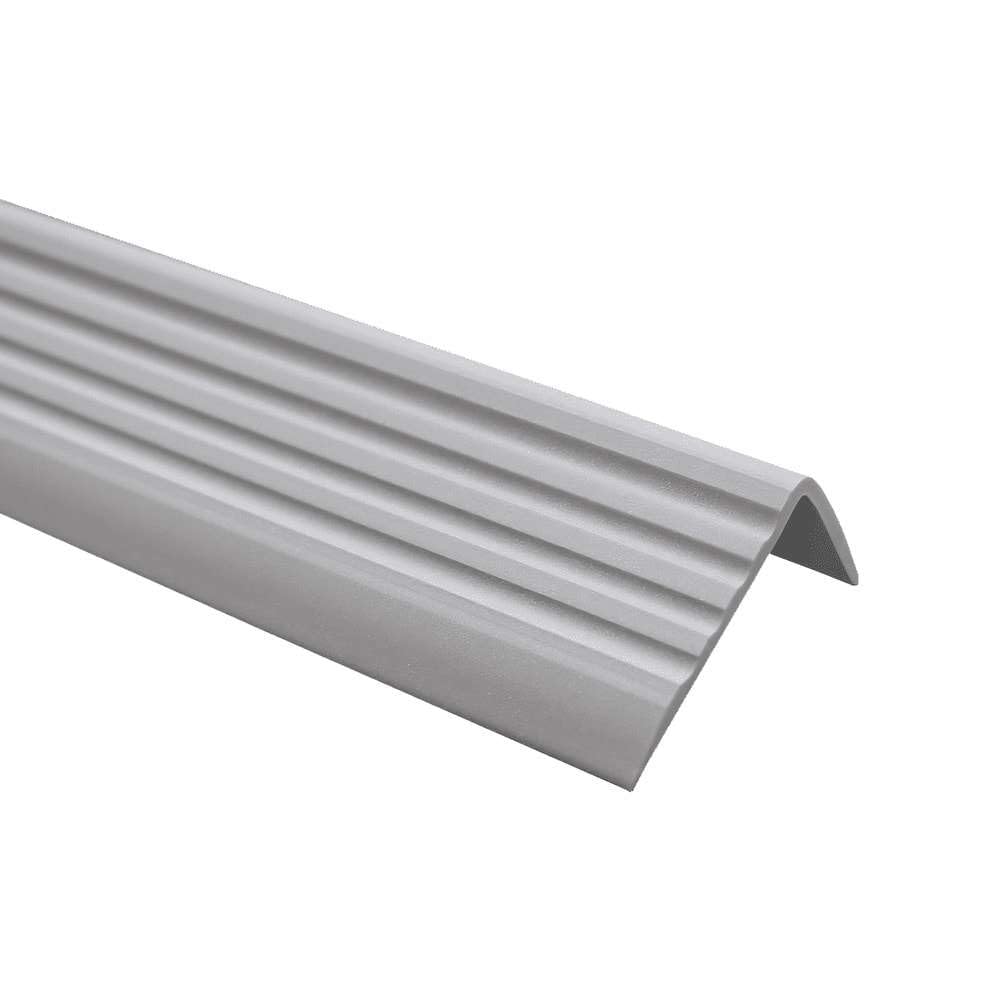 Cayrus Silver Flexible Anti-Slip Self-Adhesive Stair Nosing 40X25mm 735-Nd, 1.2M