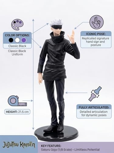 Image of Gojo Action Figure 21.5 CM Anime Figurine | Jujutsu Kaisen Gojo Satoru Statue | Premium PVC Collectible Figure | Desk Car Decor Toy | Anime Merchandise Gift for Fans Boys Girls (Gojo 21.5)