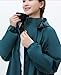 WthGrop Lightweight Long Rain Coat for Women, Waterproof Raincoat with Hood, Packable Rain Jacket Windbreaker, Storage Bag, Sea Blue,XL