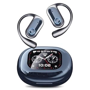 AI Translation Earbuds, Bluetooth 5.4 OWS Headphones with LCD Touch Screen, Real-Time Translator for 144 Languages & Accents, Perfect for Travel, Business & Learning, Royal Blue