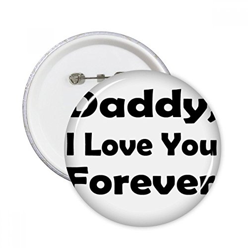 Pins badge bouton Love You Dad multicolore pour personnaliser un sac ou une veste M
