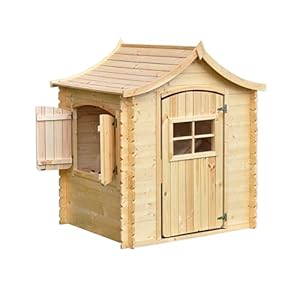 TIMBELA Kindercabine Voor Buiten – Kinderhuis Voor Buiten – Tuincabine Voor Kinderen – TIMBELA M550 Houten Kindercabine