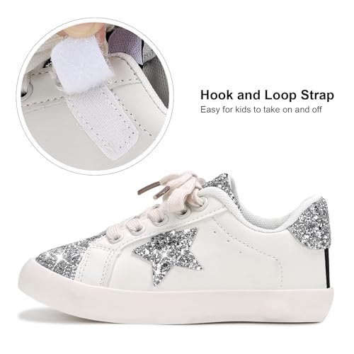 Girls Sneakers Glitter Tennis Shoes Lightweight Non-Slip Running Walking Shoes for Toddler/Little Kid/Big Kid - Image 5