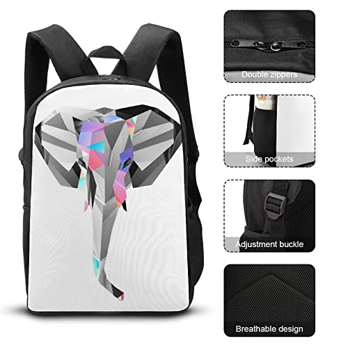 Sac à dos de mode facettes relief 3D pour adolescents mixtes