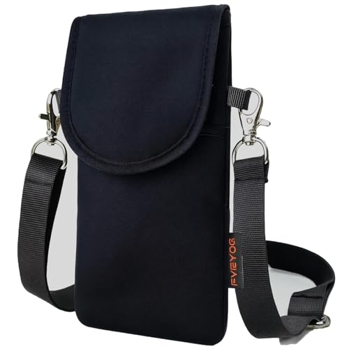 Image of Neoprene Phone Sleeve Pouch Case Bag for Men Women w /Crossbody Strap /Neck Lanyard for iPhone 17 /16 /15 /14 Pro Max, Samsung S25，Pixel 10