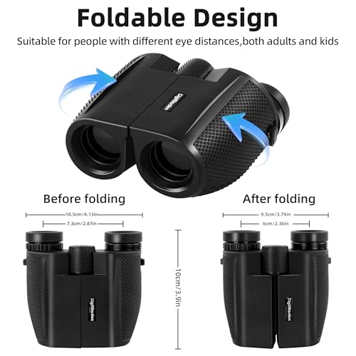 Image of Binoculars for Adults and Kids, 12x25 Compact Binoculars for Bird Watching | Easy Focus for Travel, Cruise Ship, Concerts, Outdoor Hunting, Sports Games and Sightseeing