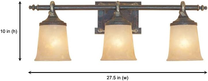 Weathered Saddle Iron 3-Light Bathroom Vanity Fixture