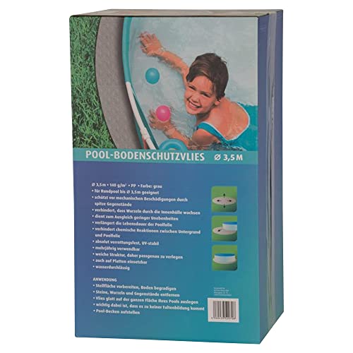 Poolvlies rund PP-Vlies 140 g/m² grau