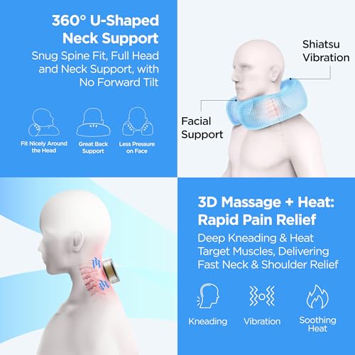 Image of Dr Trust USA Cloudwalker Travel Neck Support for Flights, Rechargeable Memory Foam Traveling Pillow with Massager for Cervical Pain Relief, Air Travel, Home, Office-386 | Set of 1