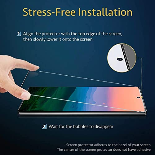 Image of STP FEEL Advanced Black Border Tempered Glass Screen Protector For Samsung Galaxy Note 10 (6.3Inch, Pack of 1) | Full Edge to Edge Screen Protector Guard Protector