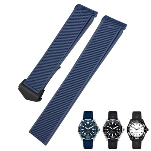 Bracelet de montre en caoutchouc 22mm premium pour Tag Heuer Aquaracer 300