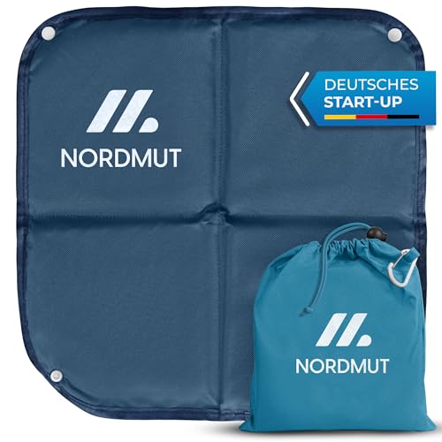 NORDMUT Leichtes Sitzkissen Outdoor faltbar - Komfortable Sitzunterlage Outdoor - Wasserdichtes Sitzkissen mit zuverlässigen Schutz vor Kälte & Schmutz für Camping Wandern oder Stadion