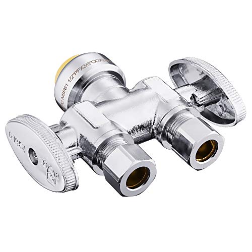 Image of 1Pcs EFIELD 1 /2 inchPush x Dual 3 /8 inchOD Straight Stop Valve(PF-VALVE039-1)