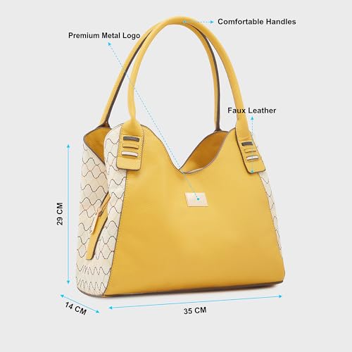 Image of Caprese Shane Hobo Bag, Medium | Stylish Shoulder Bag for Women With Shoulder Strap, Back Zip & Secure Zip Closure | Ideal for Office, Daily Use & Travel