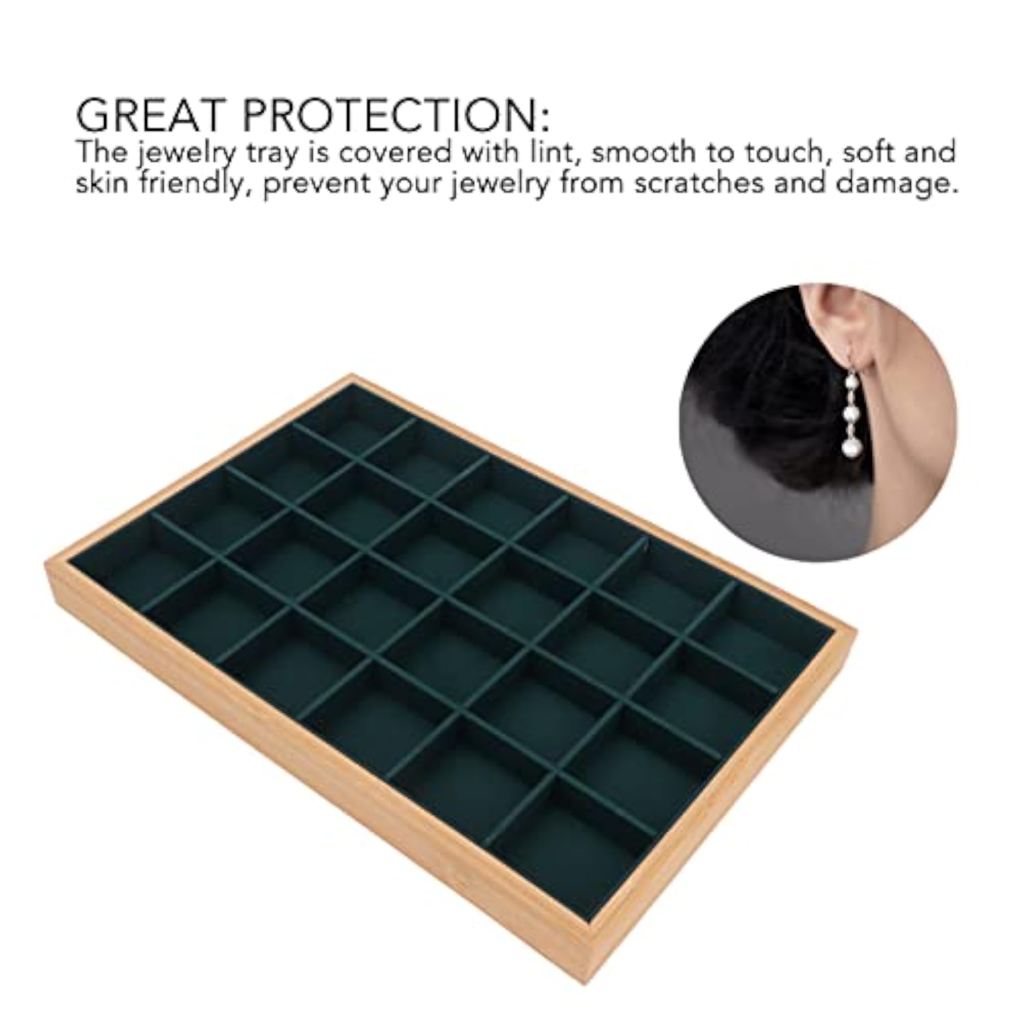 24 Grids Jewelry Tray, Storage Organizer for Bracelets