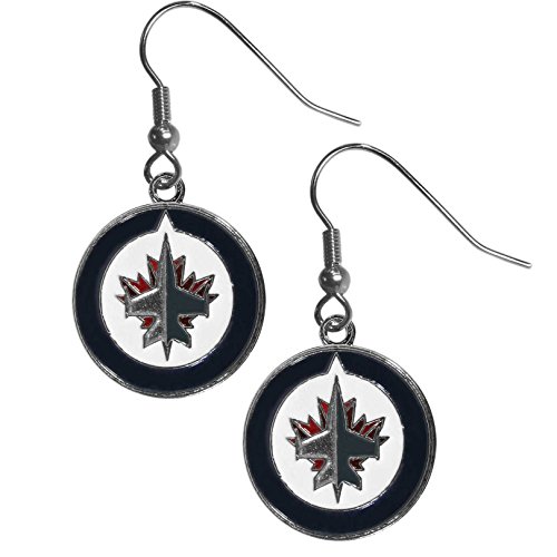 NHL Siskiyou Sports Womens Winnipeg Jets Chrome Dangle Earrings One Size Team Colors