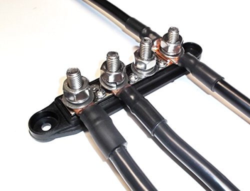 Fastronix 3/8" 4 Stud Stainless Steel Ground Distribution Block With Cover #TOP2