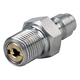 TOPA SPORT Universal 8 mm Schnelltrennstecker Adapter 1/8 Zoll BSPP Außengewinde Edelstahl Armaturen mit Ventil PCP Paintball Ladegeräte mit Dichtung O-Ring