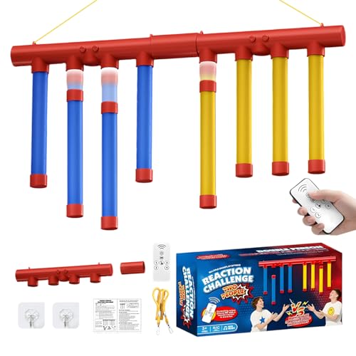DVDVBOOM Drop Sticks Game Catching Sticks Games Adults Adjustable 3 Speed Reflex Challenge Reaction Game Hand Speed Challenge Games - for Family All Ages Gift for Christmas Birthday
