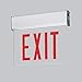 Nora Lighting NX-511-LEDR1WA Red LED Wall Mount Recessed Edge-Lit Exit44; 2-Circuit44; White44; Aluminum