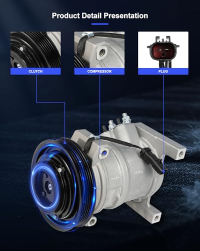 Image of ECCPP AC Compressor with Clutch Fit for Jeep TJ for Jeep Wrangler L4 2.4L 2003 2004 2005 2006 Air Conditioning Compressor