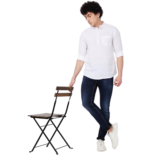 Image of Spykar Men's Regular Fit N /A Full Sleeve Solid Casual Shirts