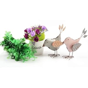 Notakia Small Animal Statues Metal Tin Works Decorative Small Cute Lovers Songbird Song Bird Statue Figurine Home Décor, 5.5" x 5.7" x 1.8", Rust/Brown (2Pcs Metal Birds) Notakia Small Animal Statues Metal Tin Works Decorative Small Cute Lovers Songbird Song Bird Statue Figurine Home Decor 55 x 57 x 18 RustBrown 2Pcs Metal Birds