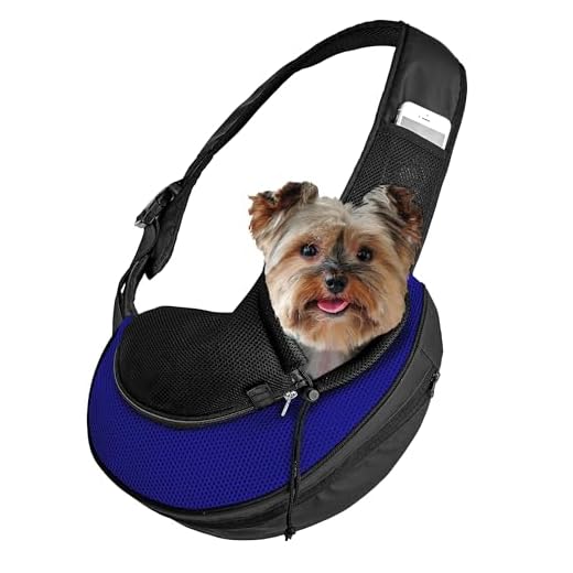 Katziela Pet Carrier Sling Bag - Small Dog, Puppy and Cat Carrier Front Shoulder Backpack w/Harness Strap - Carrying Pouch for ESA, Airline Approved Animal Travel - PU Leather Bottom, Mesh Pocket