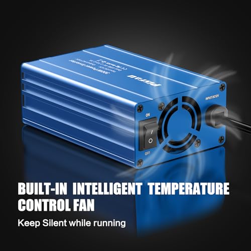 300W Power Inverter 12V DC to 110V AC Car Plug Adapter Outlet Converter with 4.2A Dual USB AC car Charger for Laptop Computer,Road Trip Essentials Camping Accessories (Blue)