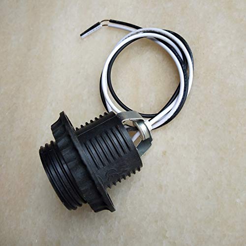 Kamas E27 full threaded Lamp holder base Adapter Base Socket Lamp Holder With Wire and M10 bracket lighting accessories - (Color: E27 with 40cm wire, Base Type: 10 pieces)