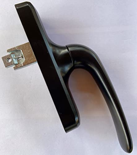 Maniglia Cremonese Universale Anta Ribalta-Vasistas Apertura Interna Per Porte Finestre In Alluminio (Nero)