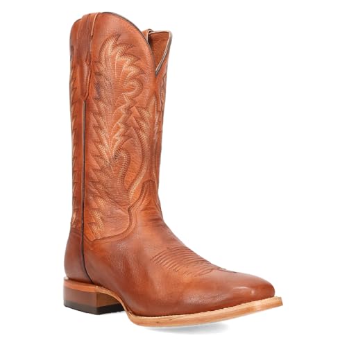 Dan Post Men's Jerry Embroidered Square Toe Pull on Western Boot2