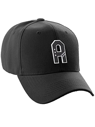 Image of Daxton Structured Baseball Hat Cap 3D Alphabet A to Z Letter Number Initial