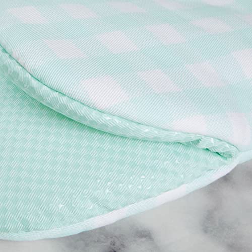 Image of KitchenAid Gingham Mini Oven Mitt 2-Pack Set, Mineral Water, 5.5 inchx8 inch