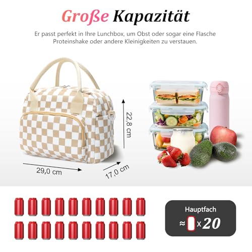 AOTM Kühltasche Klein Frauen Männer, 12L Lunchtasche mit Gurt für Arbeit – Ansicht 2
