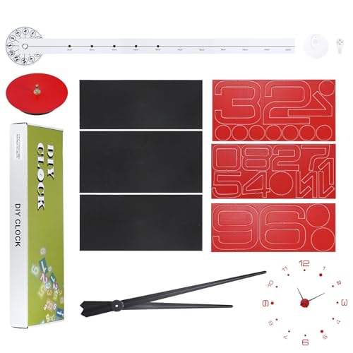 Reloj de pared 3D M METERXITY DIY 51 pulgadas rojo miniatura 5