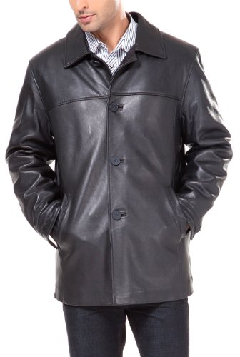 BGSD Men Samuel New Zealand Lambskin Leather Car Coat (Also available in Big and Tall and Short)2