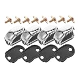 Totority 4個属製ドラムラグ ドラム用交換パーツ 耐久性のあるコネクタ クローフックアクセサリー スネアドラム バスドラム対応 楽器用品