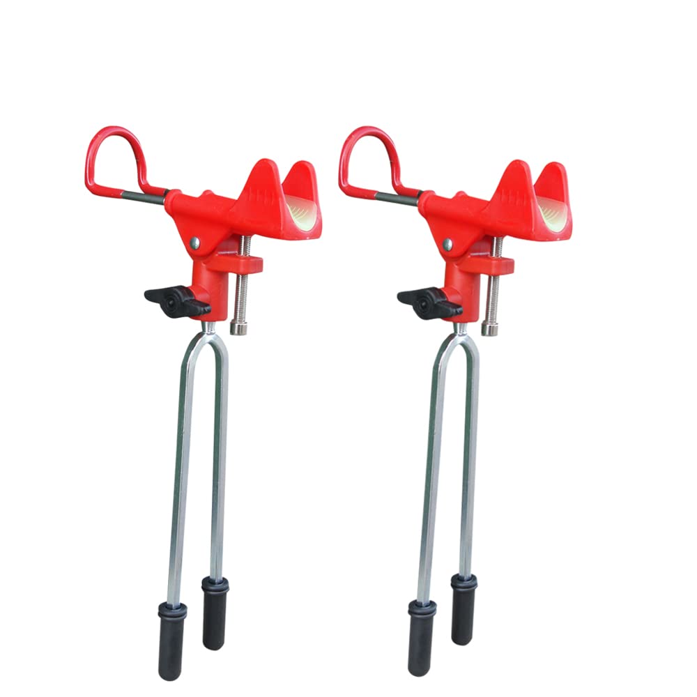 2Pack Fishing Rod Holders Ground for Bank Fishing Rod Holder Ground, Fish Pole Holder for Beach 360 Degree Adjustable