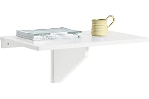 Haotian FWT03-W: Perfect Rectangular Wall-Mounted Drop-Leaf Dining Table for Small Spaces
