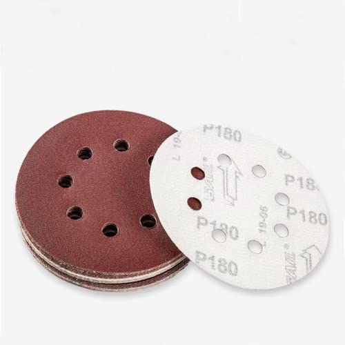 Discs 120 Grit 5 inch Hook and Loop Sandpaper Assortment for Random Orbital Sander(30pcs) (120) - Image 3