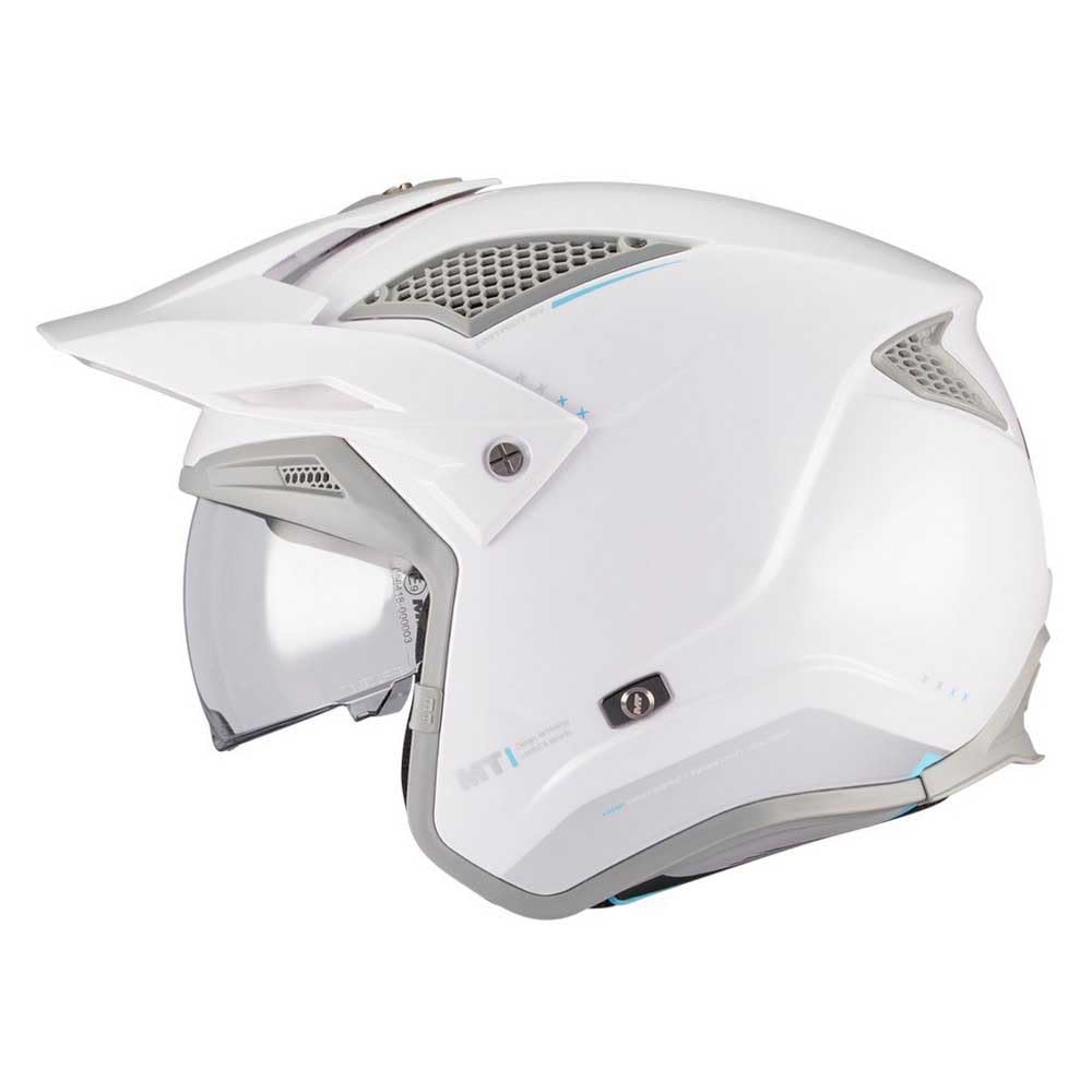MT Helmets District SV S kask motocyklowy Trial of Urban z wysuwaną osłoną przeciwsłoneczną, nadająca się do prania wyściółką, design offroad i dużą wentylację, homologacja ECE 22.06 i DOT