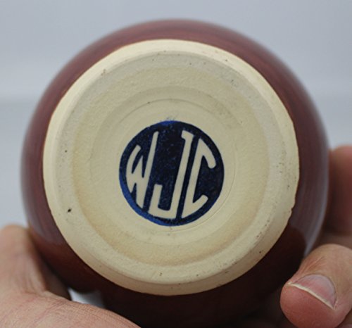 Ceramic Mate Gourd aka Yerba Mate Cup Funky Red Swirl with Optional Bombillas (Metal Straw)